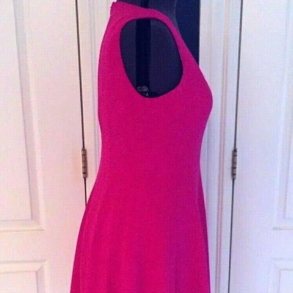 NINE WEST Dress, Size 10, Dark Pink Fuchsia, Good All-Occassion Dress - Picture 3 of 9